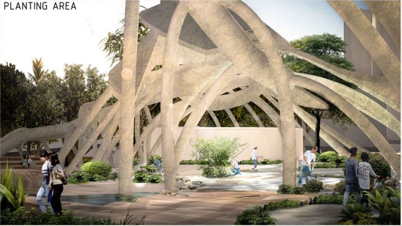 Planting Area – Green spaces nurtured by bio-fertilizer, fostering environmental sustainability.