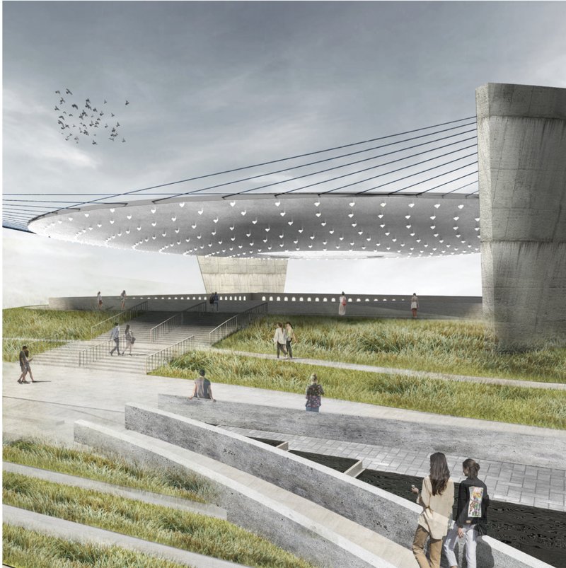 Memorial Pavilion – A serene, light-filled pavilion where visitors can reflect amidst a sustainable landscape.