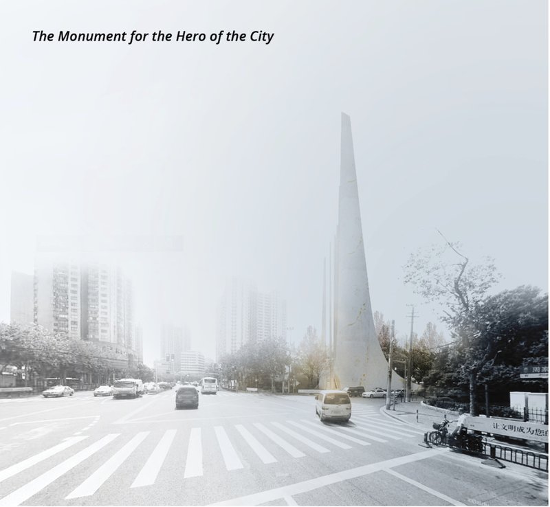 &nbsp; City Intersection &amp; Monument View A towering urban landmark stands as a tribute to the silent heroes of the city.&nbsp;&nbsp;