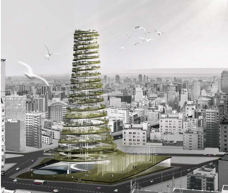 Vertical Green Tower – A revolutionary concept integrating nature into the urban skyline.