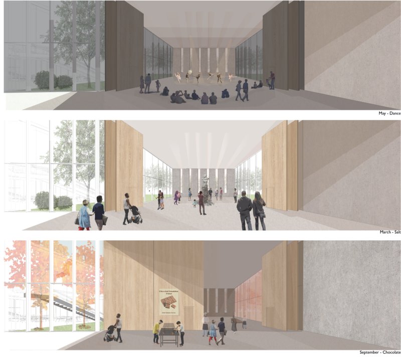 The atrium evolves into a cultural stage, hosting performances and interactive exhibits tied to seasonal themes.