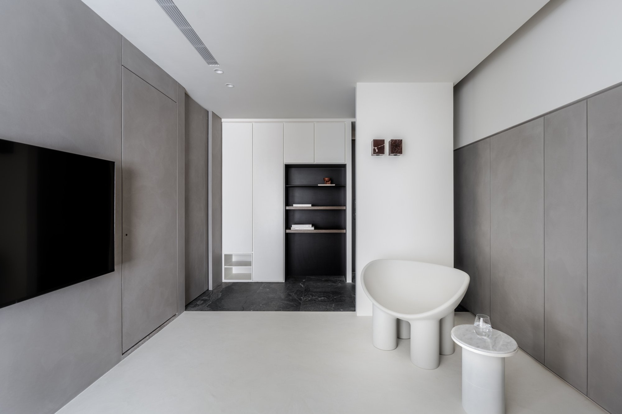 Small Apartment Interior Design: In Between Micro Flow Space Residence by Degree Design