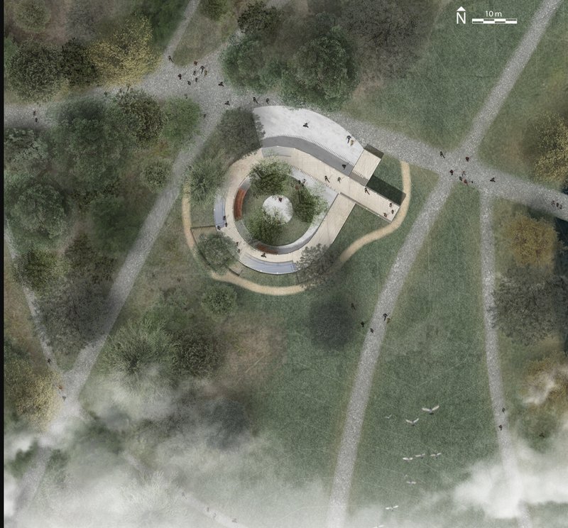 The Loop’s circular layout integrates seamlessly into the park, inviting movement, gathering, and discovery.