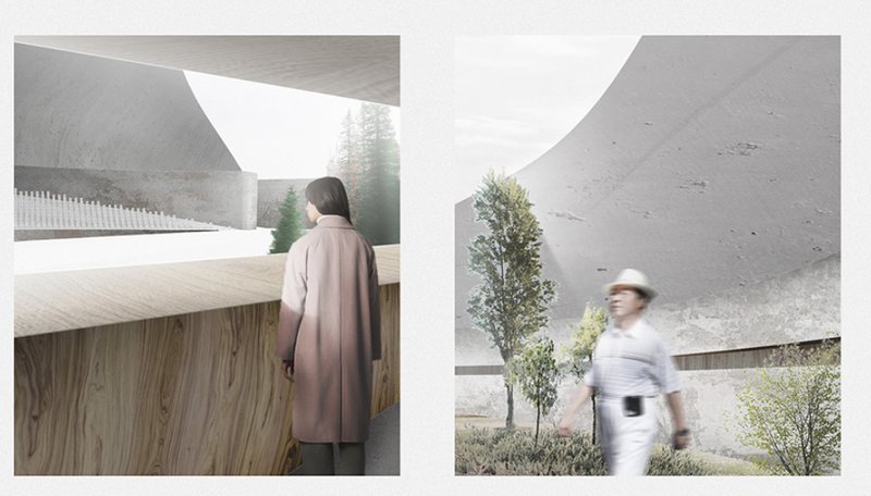 Minimalist design elements offer moments of quiet remembrance.