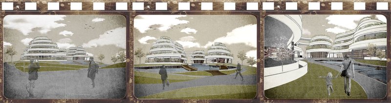 The journey begins with an approach through a soft, organic landscape that invites reflection.