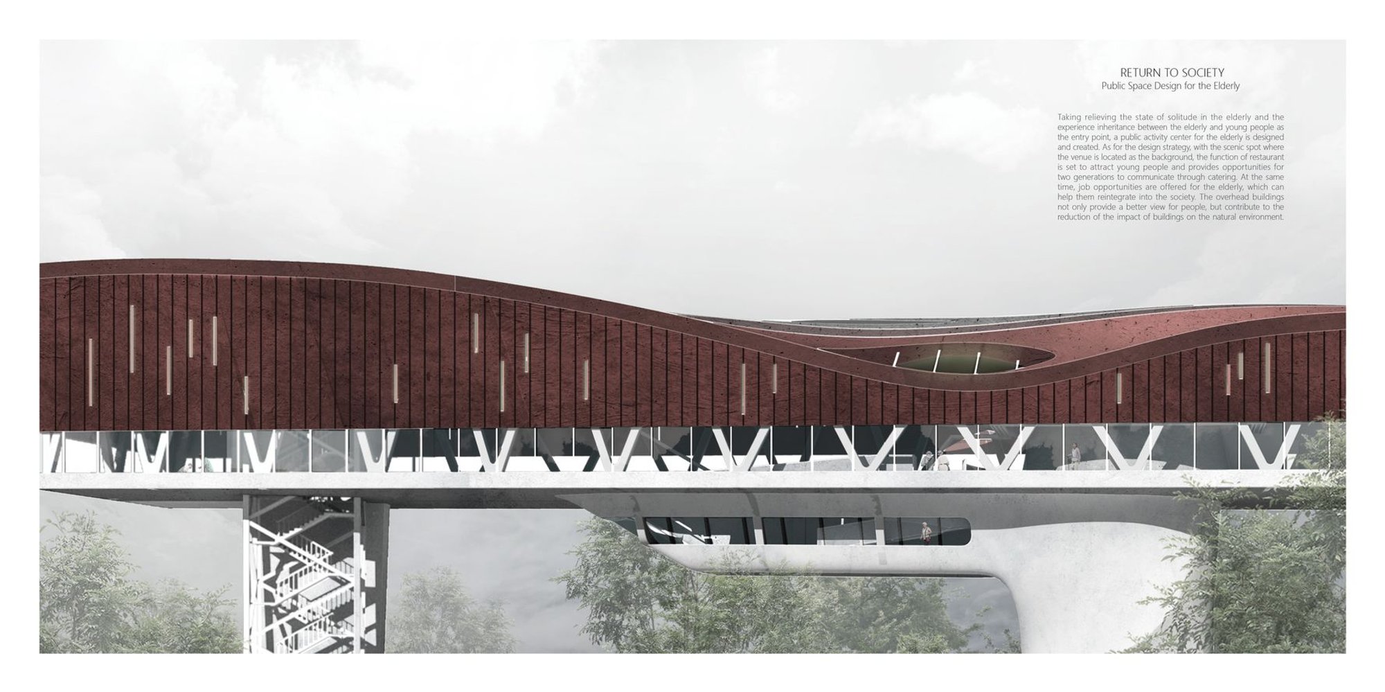 Return to Society: An Innovative Senior Living Architecture Concept