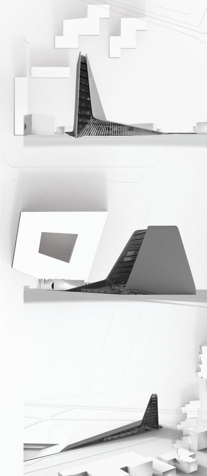 Detailed diagrams reveal the spatial layering and formal evolution of the Tower of Wisdom.