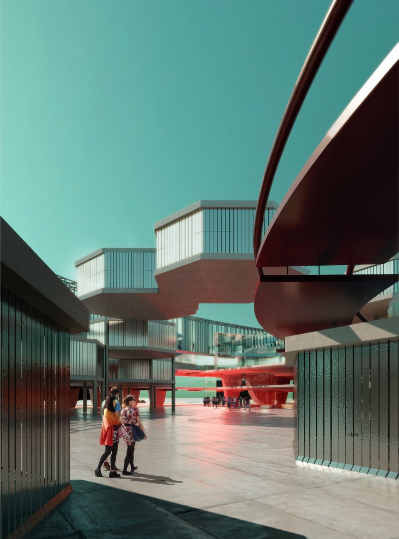 Interior view showing the immersive architectural promenade.