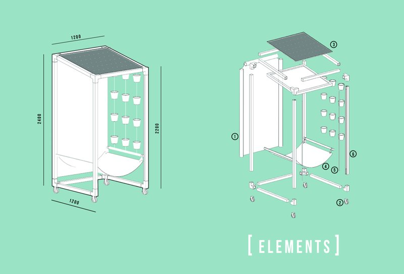 Modular aluminum structure designed for flexibility, mobility, and sustainable city living.
