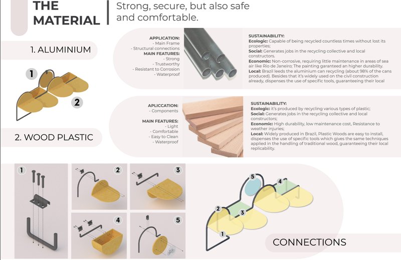Aluminum and wood-plastic components ensure strength, comfort, and eco-friendly durability.