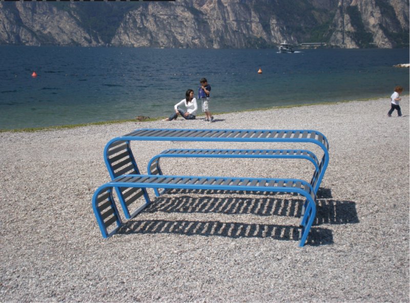 Streamlined design for open public gathering spots.