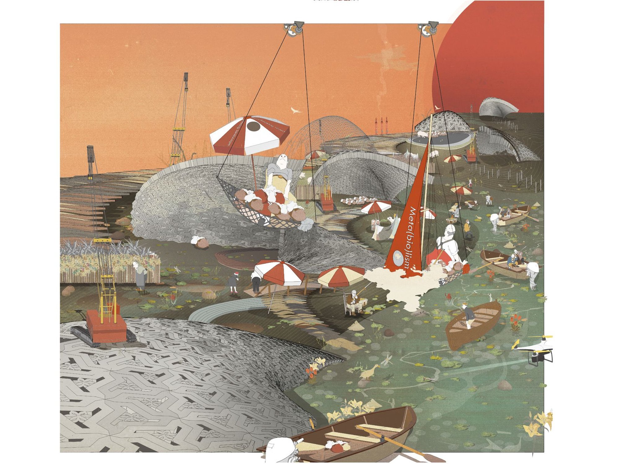 Meta(bio)lism: Turning Floodwater into a Building Resource