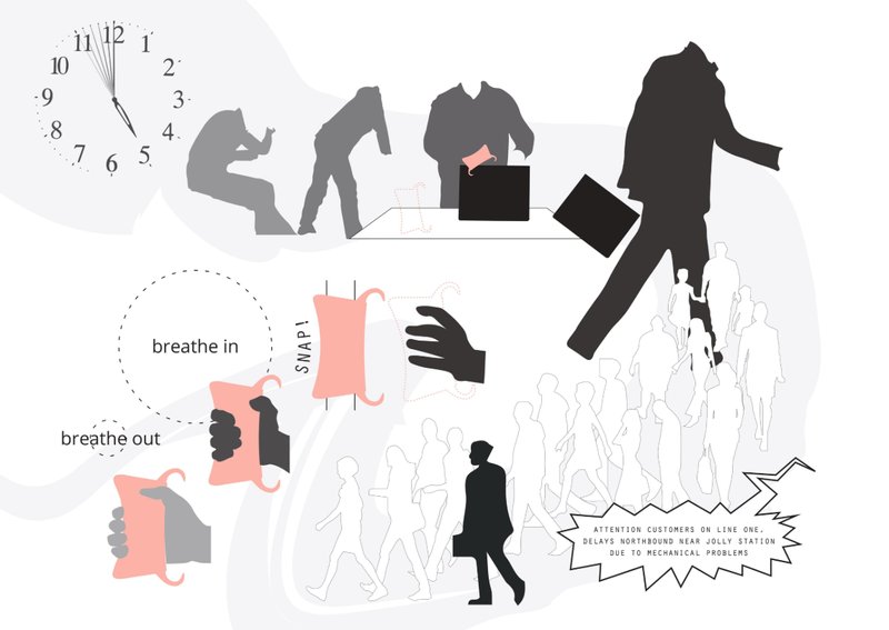 Doubles as a grip and squeeze tool to ease commuter tension.