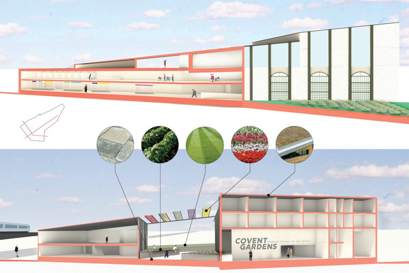 Exploring spatial layers of markets, learning spaces, and public amenities.