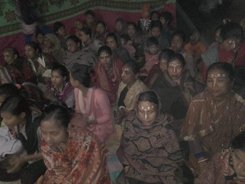 Kirtana (Late-night singing and dancing at Krishna Temple)