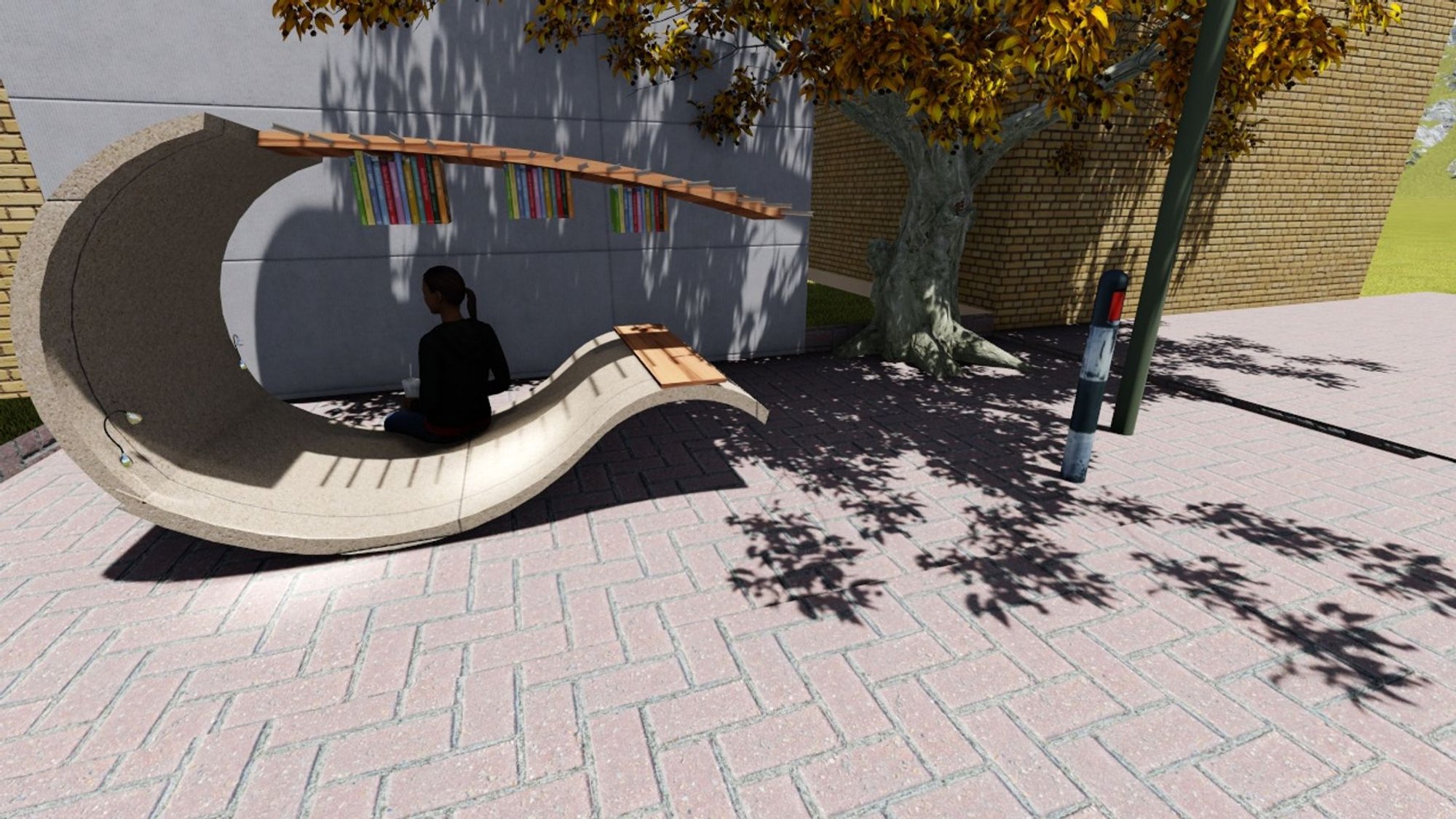 Let's Breathe for a Second: A Reading Pavilion That Reclaims Urban Stillness