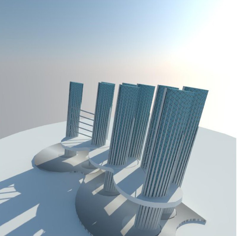 Sculptural bench blending modularity with architectural expression.