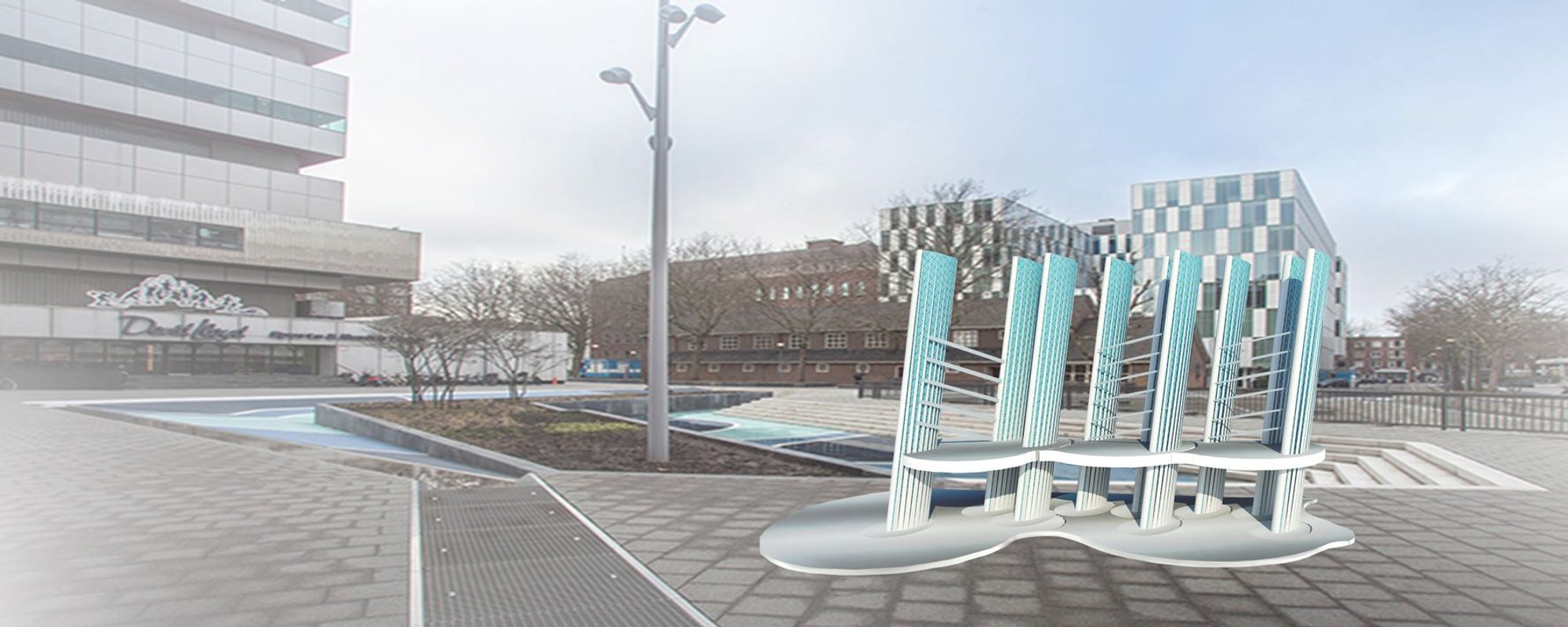 Modular Urban Bench Design in Rotterdam: A Sculptural Vision by Elza Blome
