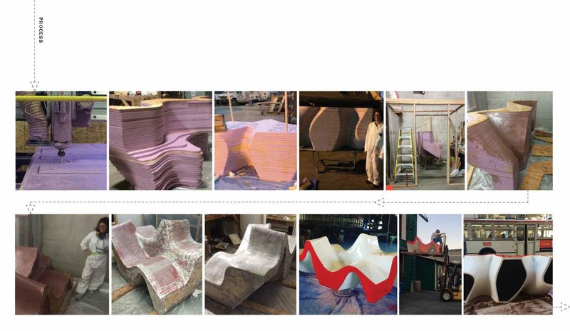 From digital modeling to fabrication, Pulse evolves through precise layers and craftsmanship into an urban furniture icon.