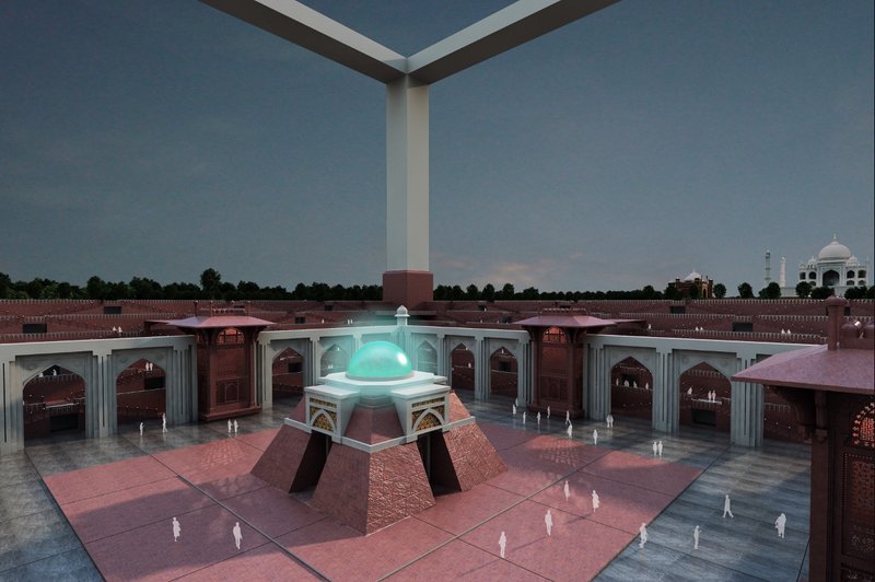 A serene courtyard where symmetry meets divinity — framing the eternal dialogue between Shah Jahan and the Taj Mahal.