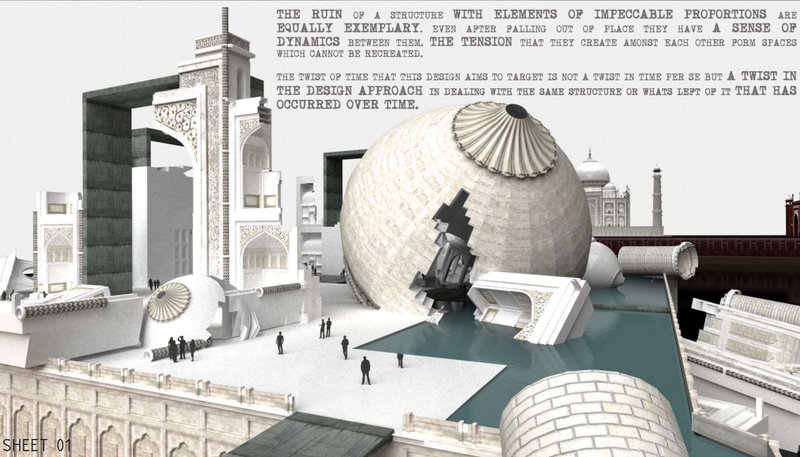 Ruins retain their grace — proportions and poise redefined through decay and stillness.