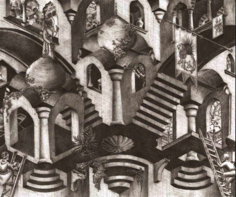 A surreal composition exploring the fluid boundaries between architecture, myth, and memory.