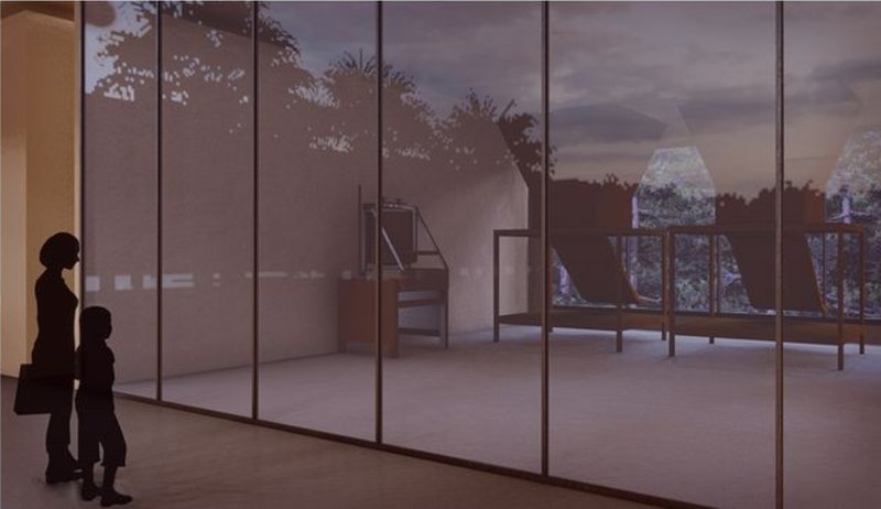 Serene guest rooms overlooking tropical greenery at dusk.