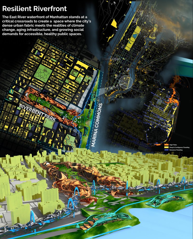 A masterplan vision for a climate-adaptive waterfront redefines urban resilience, connecting communities through nature, technology, and mobility.