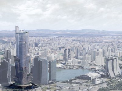 RainFlow Tower: A Vision for Sustainable Skyscraper Architecture in Singapore