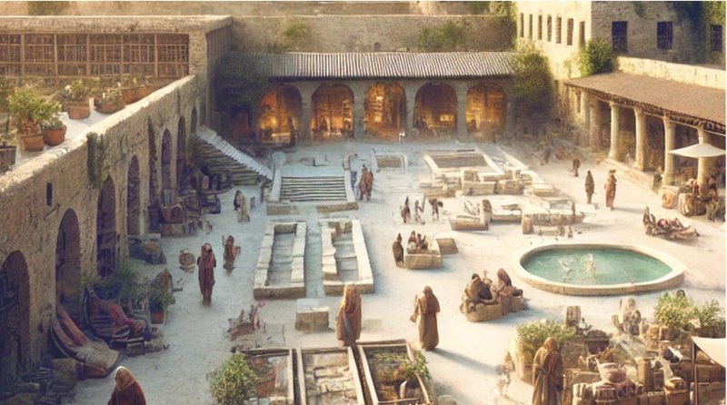 A reimagined souk courtyard blends history and daily life—reviving Aleppo’s social and cultural rhythm.