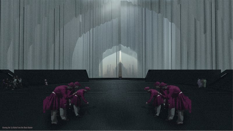 A dramatic descent through darkness towards illumination.