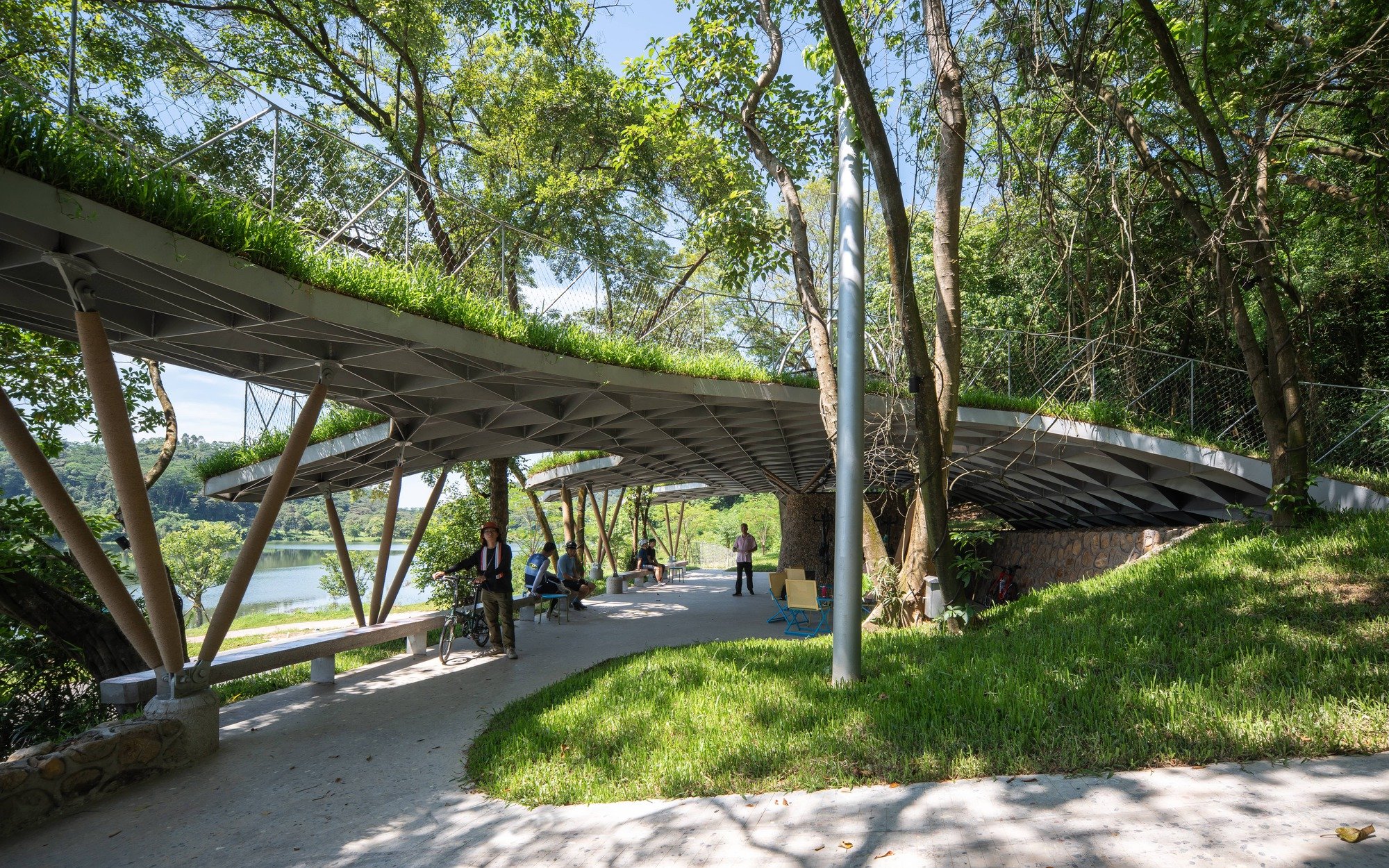 Five-Finger Pavilion by YXDesigners – A Green Palm Connecting Nature, Architecture, and Culture