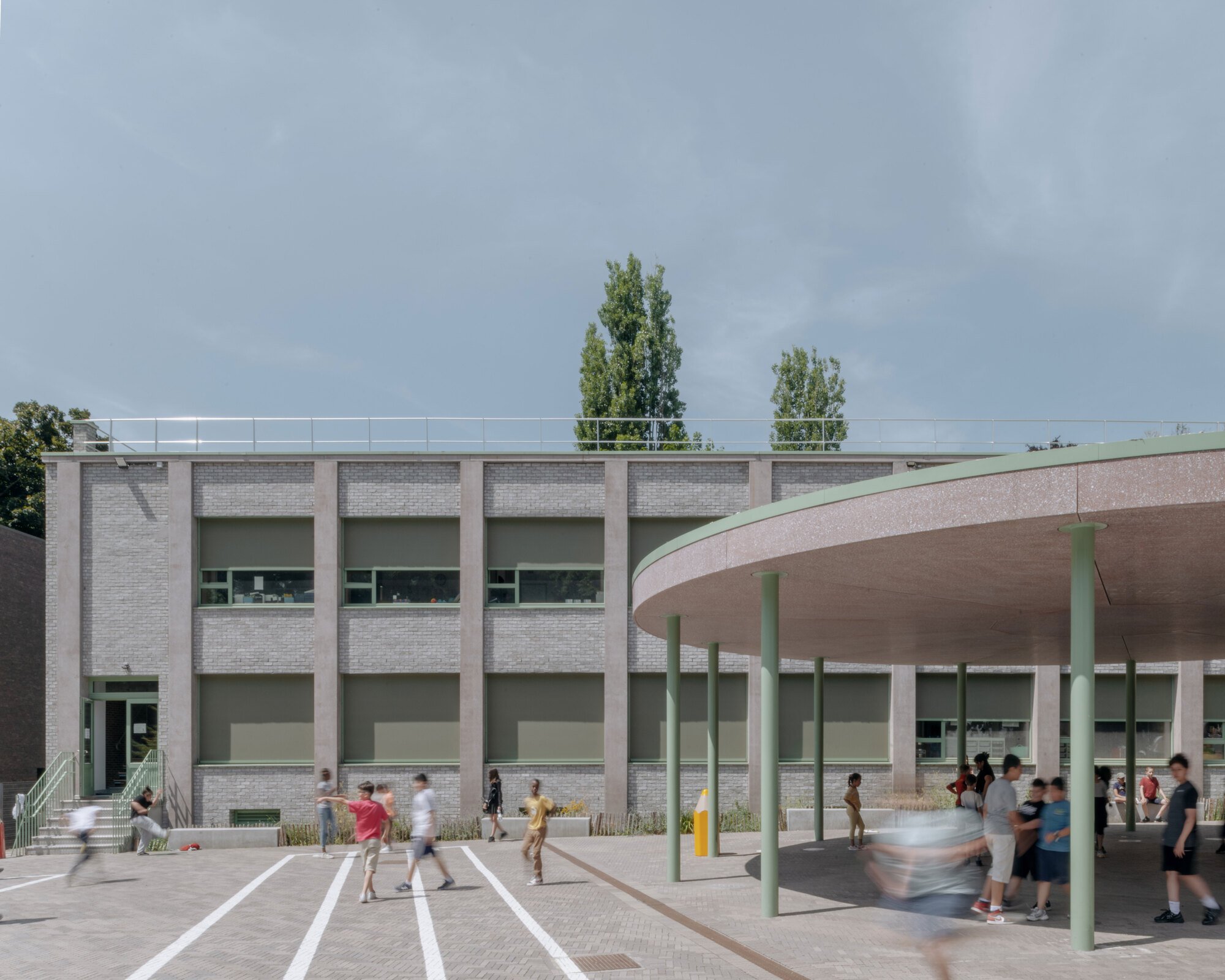 Chazal School Renovation and Playground Transformation by MULTIPLE Architecture & Urbanism: A Model for Energy and Ecological Education in Brussels
