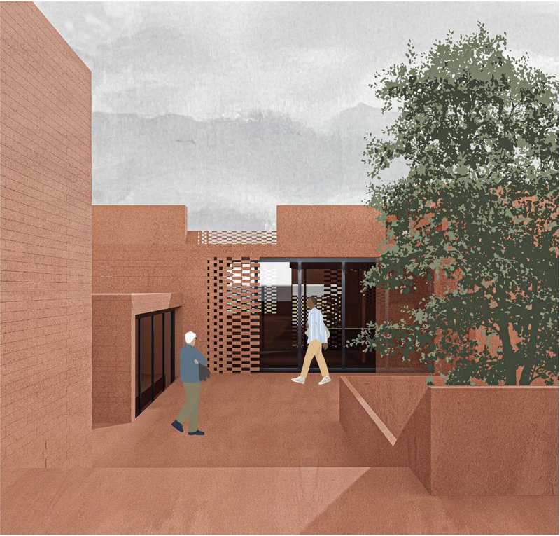 Seamless thresholds between built forms and greenery encourage natural movement and visual connection.