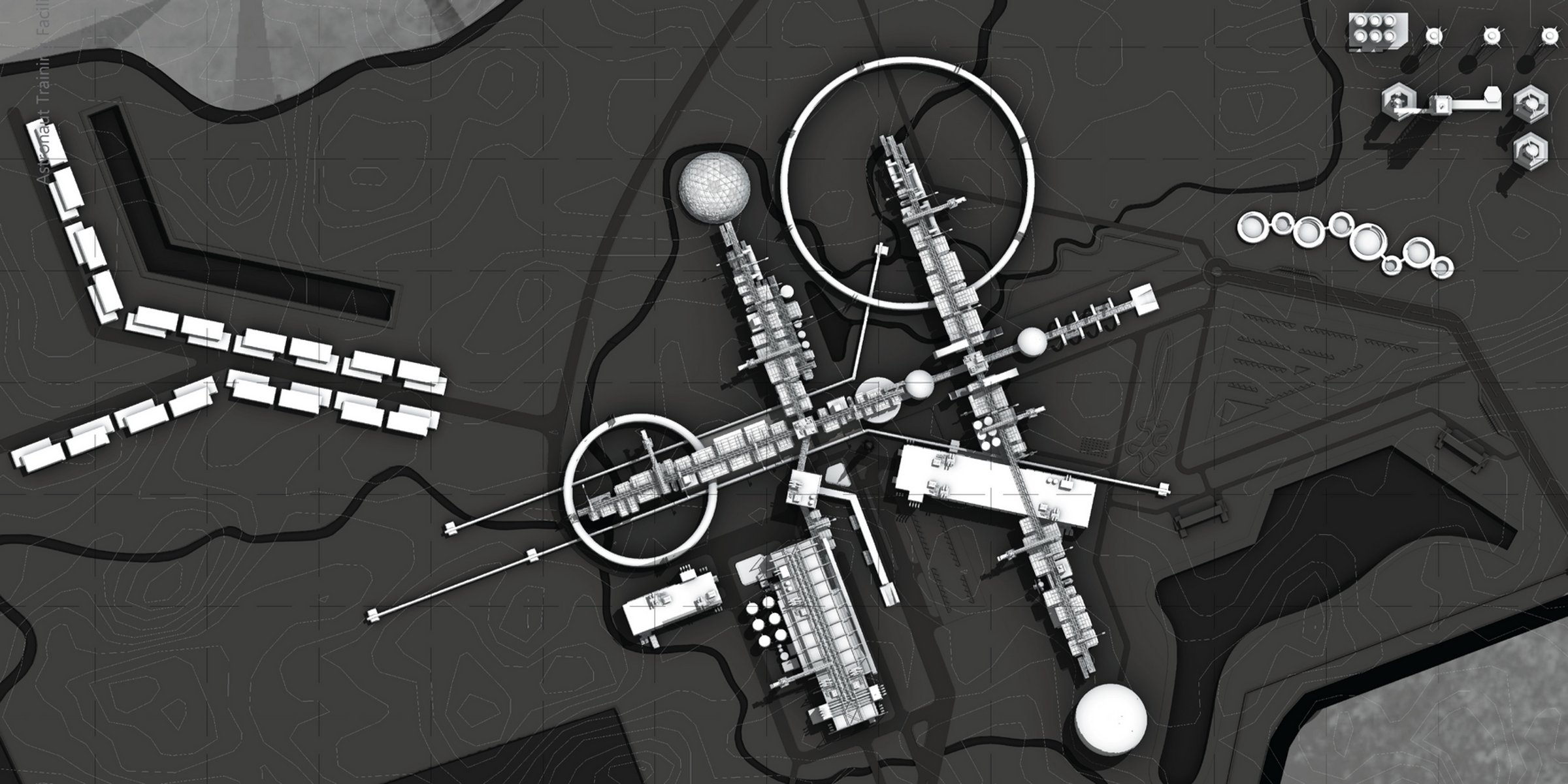 Astronaut Training Facility – A Vision for Futuristic Architecture and Space Research