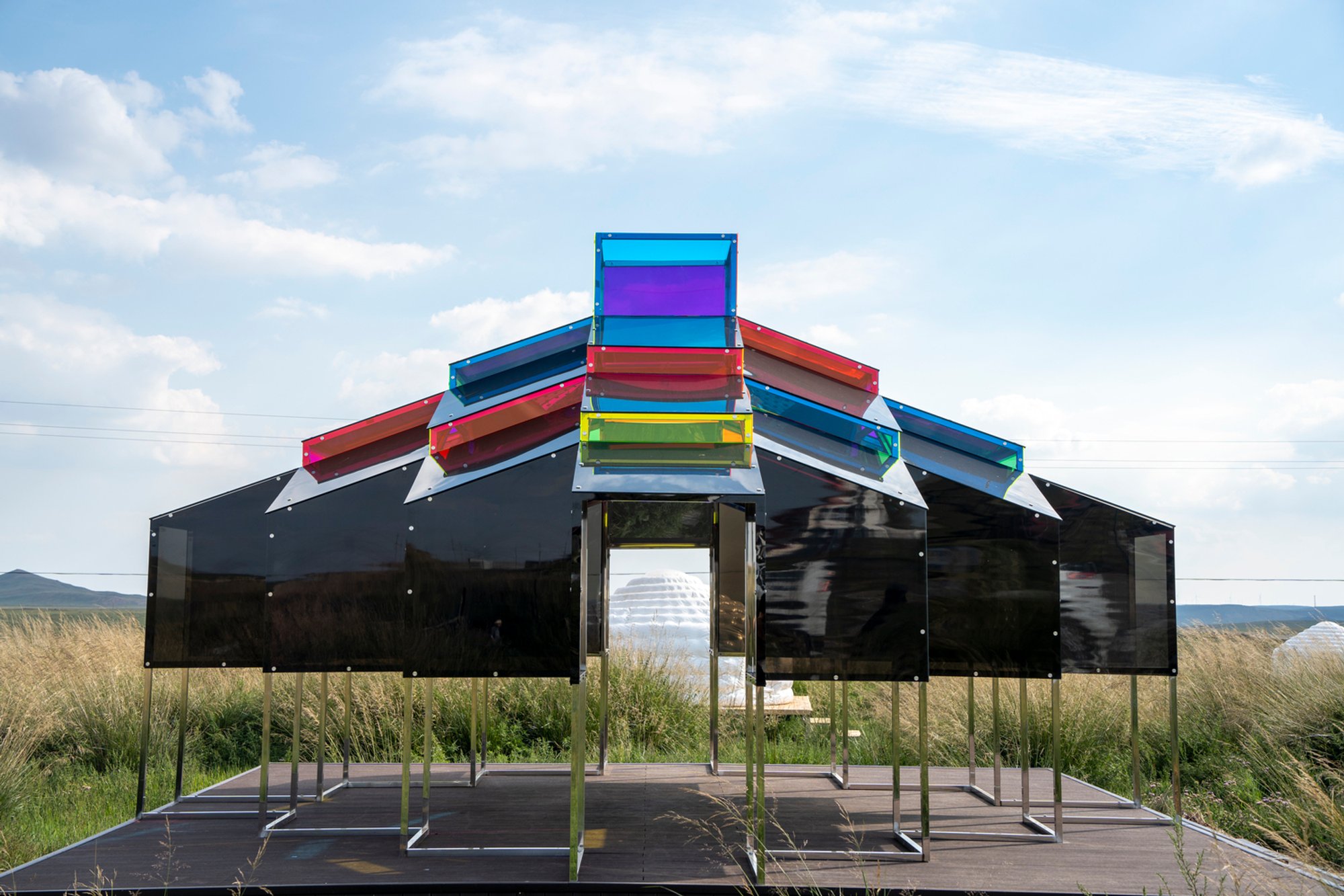 Modern Mongolian Ger Installation by Ger Atelier: Reinterpreting Nomadic Architecture in the Volcanic Landscapes of Inner Mongolia