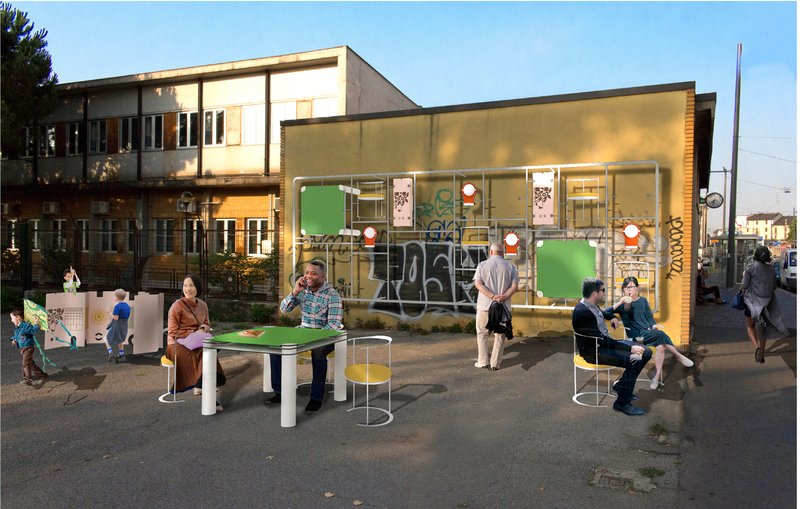 Reimagining Milan’s streetscape through adaptive furniture that encourages dialogue and shared activities among residents.
