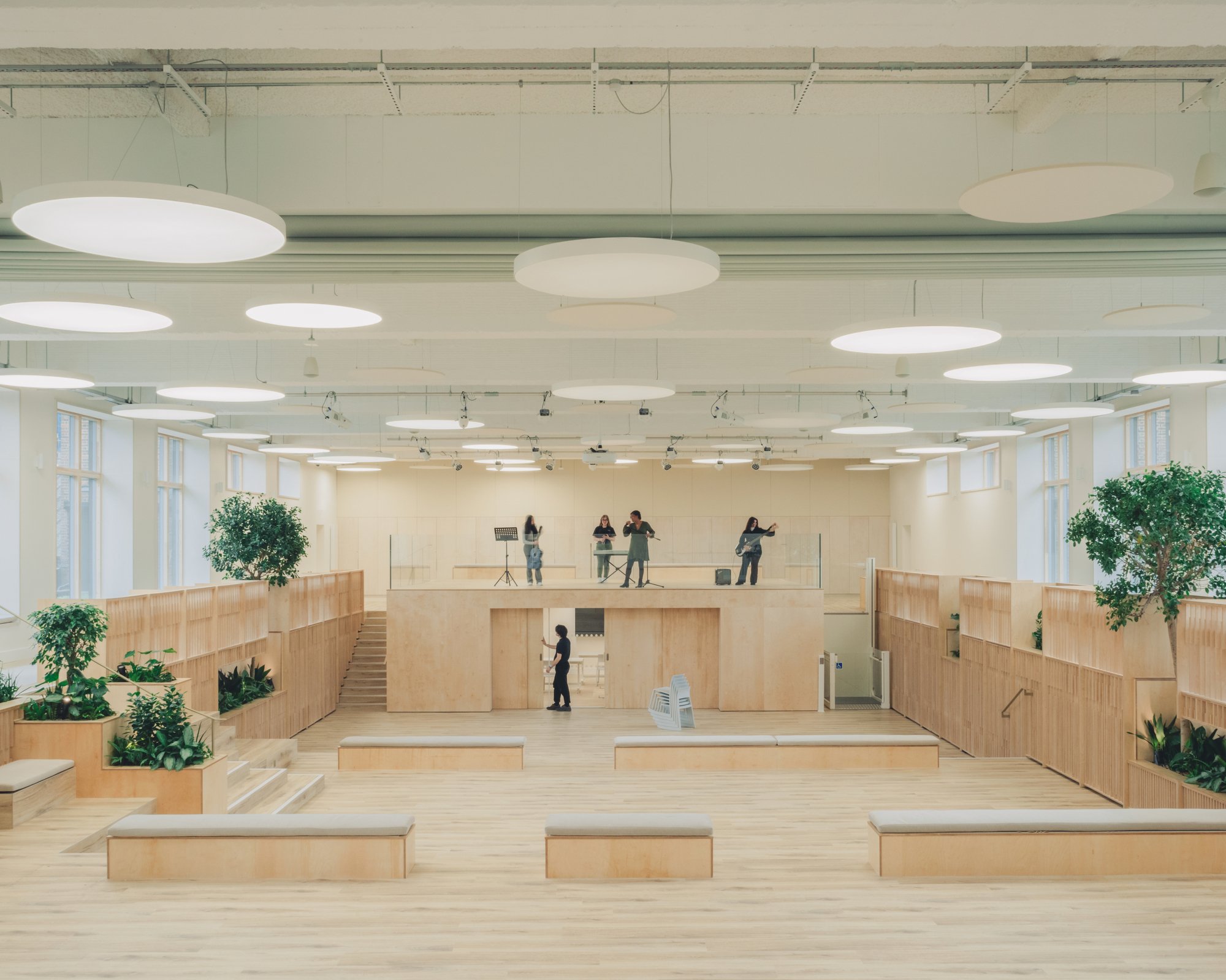 Teaching and Learning Space for Waltham Forest College: Studio DERA Transforms a Disused Pool into a Sustainable Educational Hub