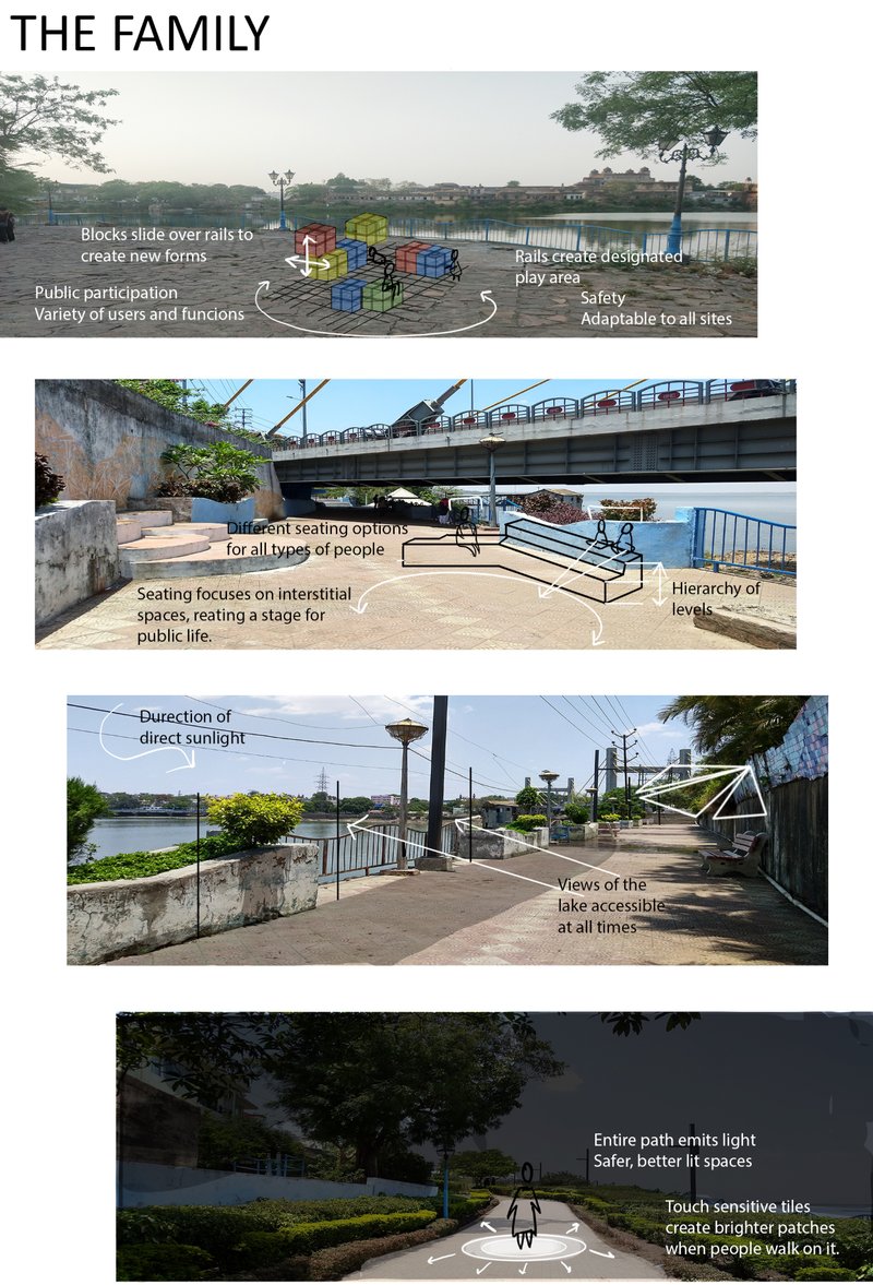 Adaptive modular seating and play units encourage participation and flexibility across diverse urban users.