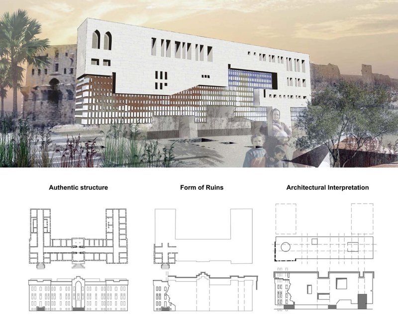 From authentic structure to ruins and reinterpretation—the project reconstructs memory through spatial layers.