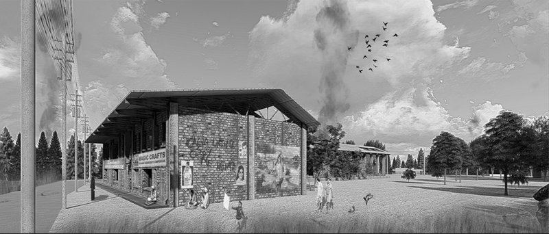 The abandoned brick warehouse stands as a silent witness to Kashmir’s artisanal legacy and forms the foundation for Bharat Bhavan’s adaptive reuse.