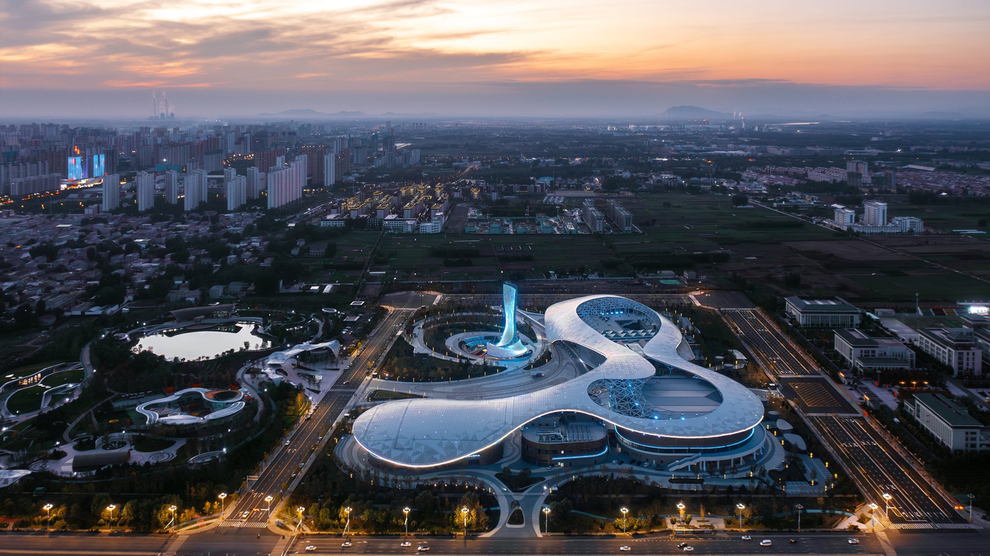 Dingzhou Cultural and Sports Center by THAD: A New Ecological Engine for Urban Transformation