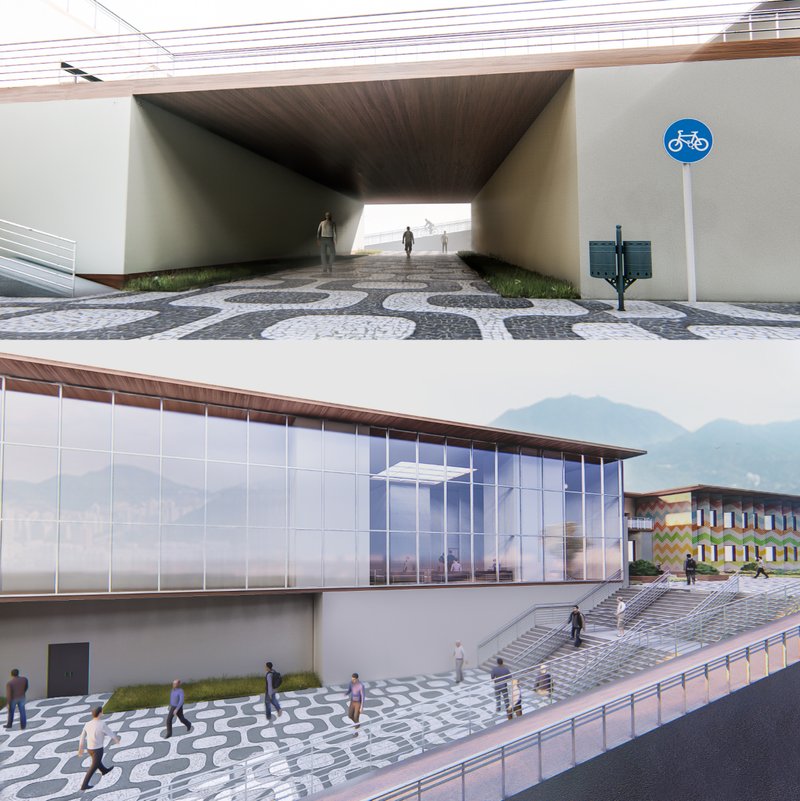 Shaded pathways and elevated circulation routes enhance movement, comfort, and connectivity across the museum complex.