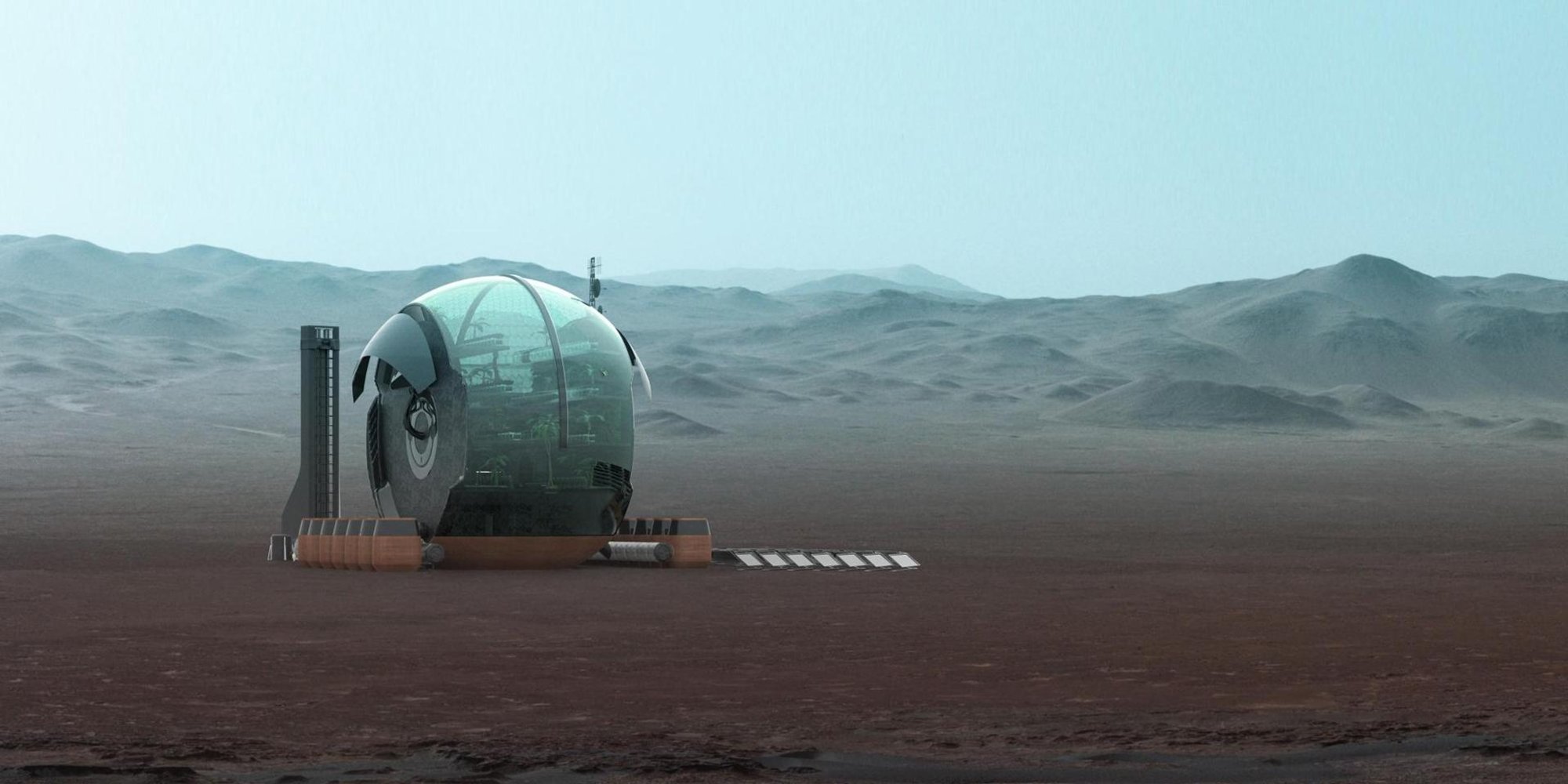 Colonization of Mars: Conceptualize a modular design housing colony on planet Mars.