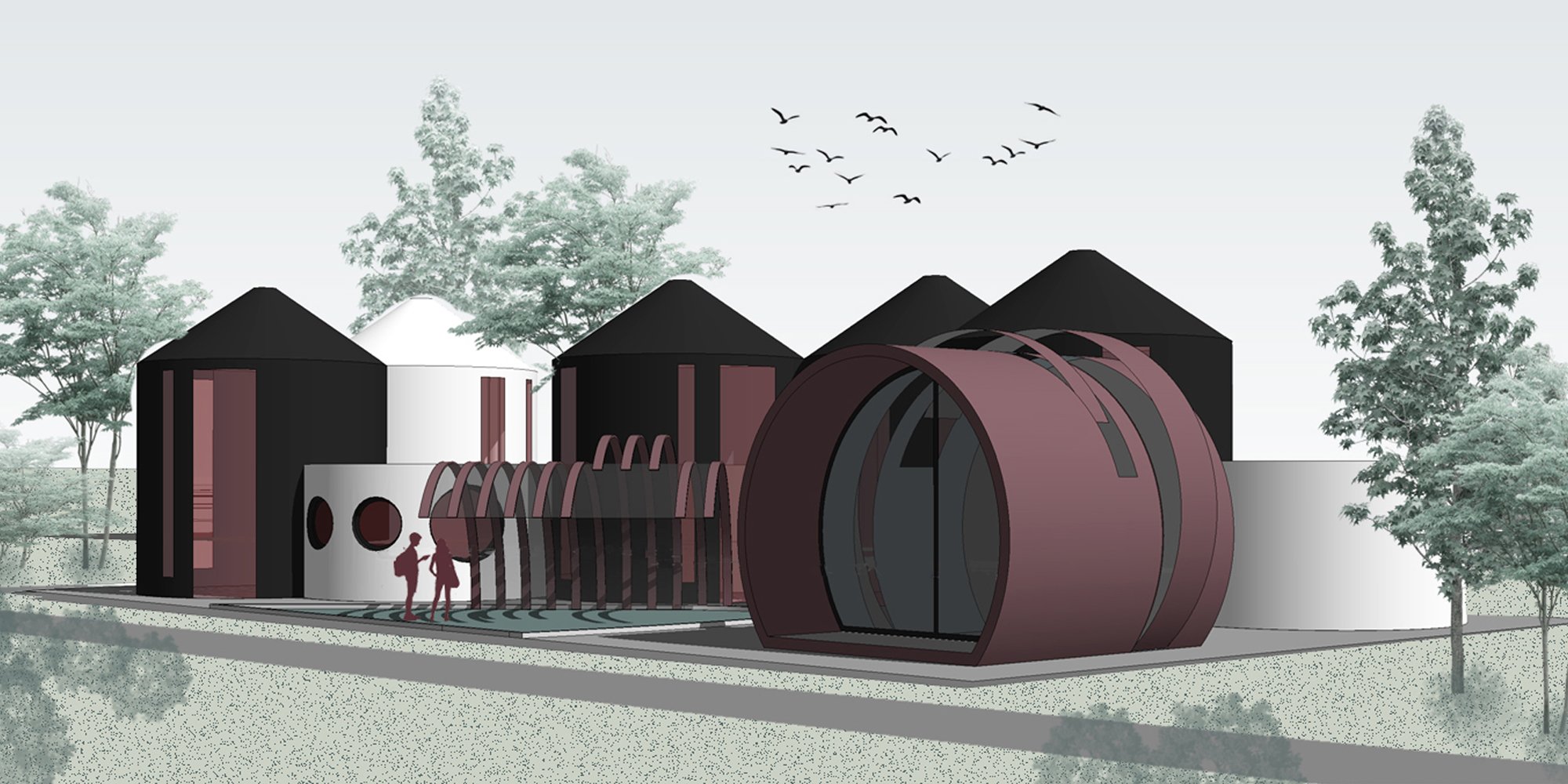 Giving grain bins a new life: Repurposing grain bins into a lodging center on Osage city farmlands