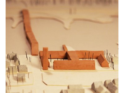 Fire station as an inclusive element of space.