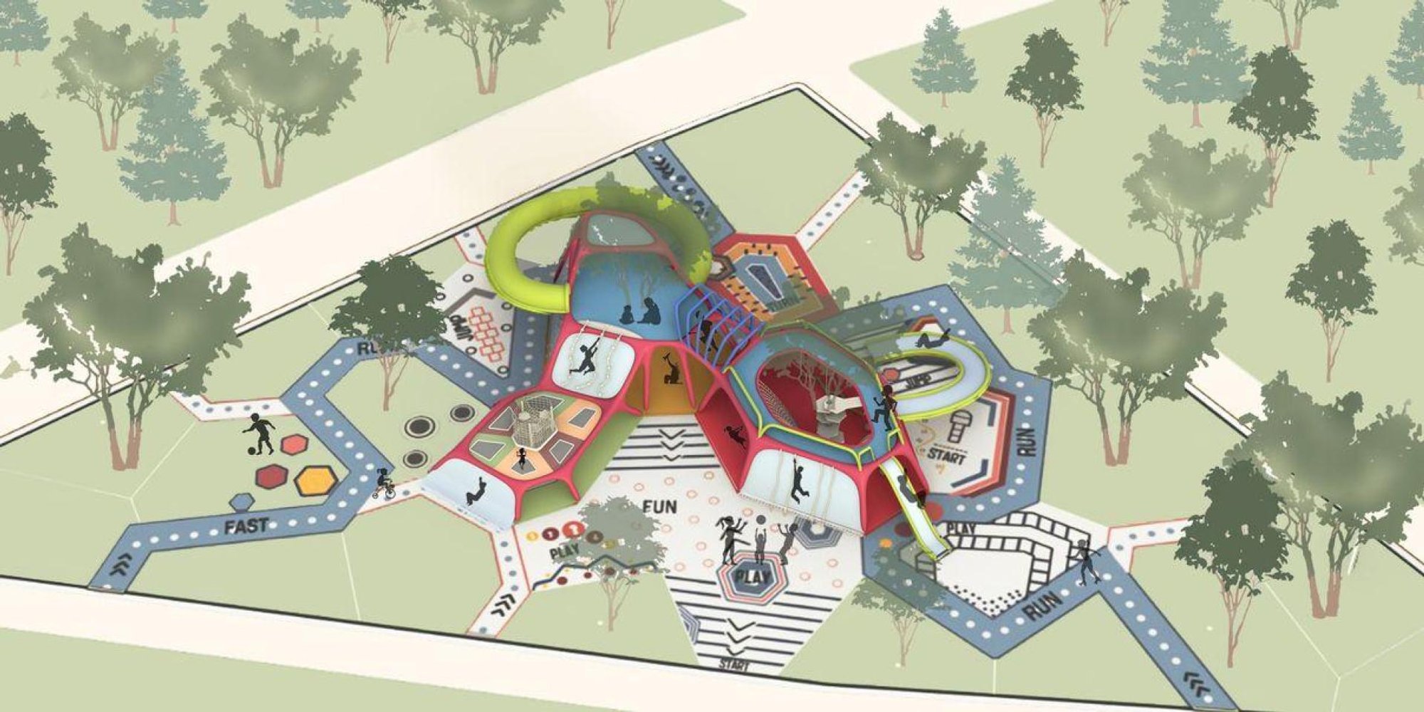 Engaging children in healthy play: Inventive play structure designs for a public park in Poland