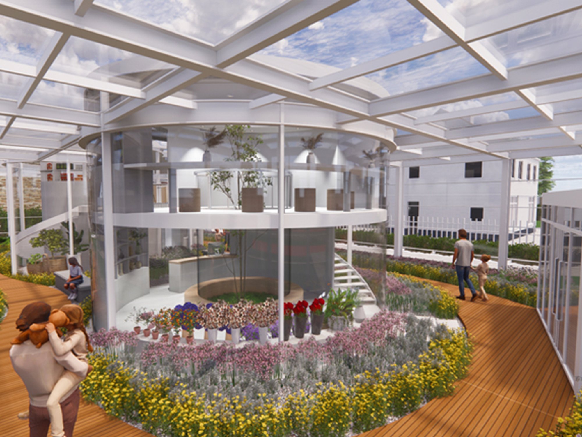 Green store in residential area