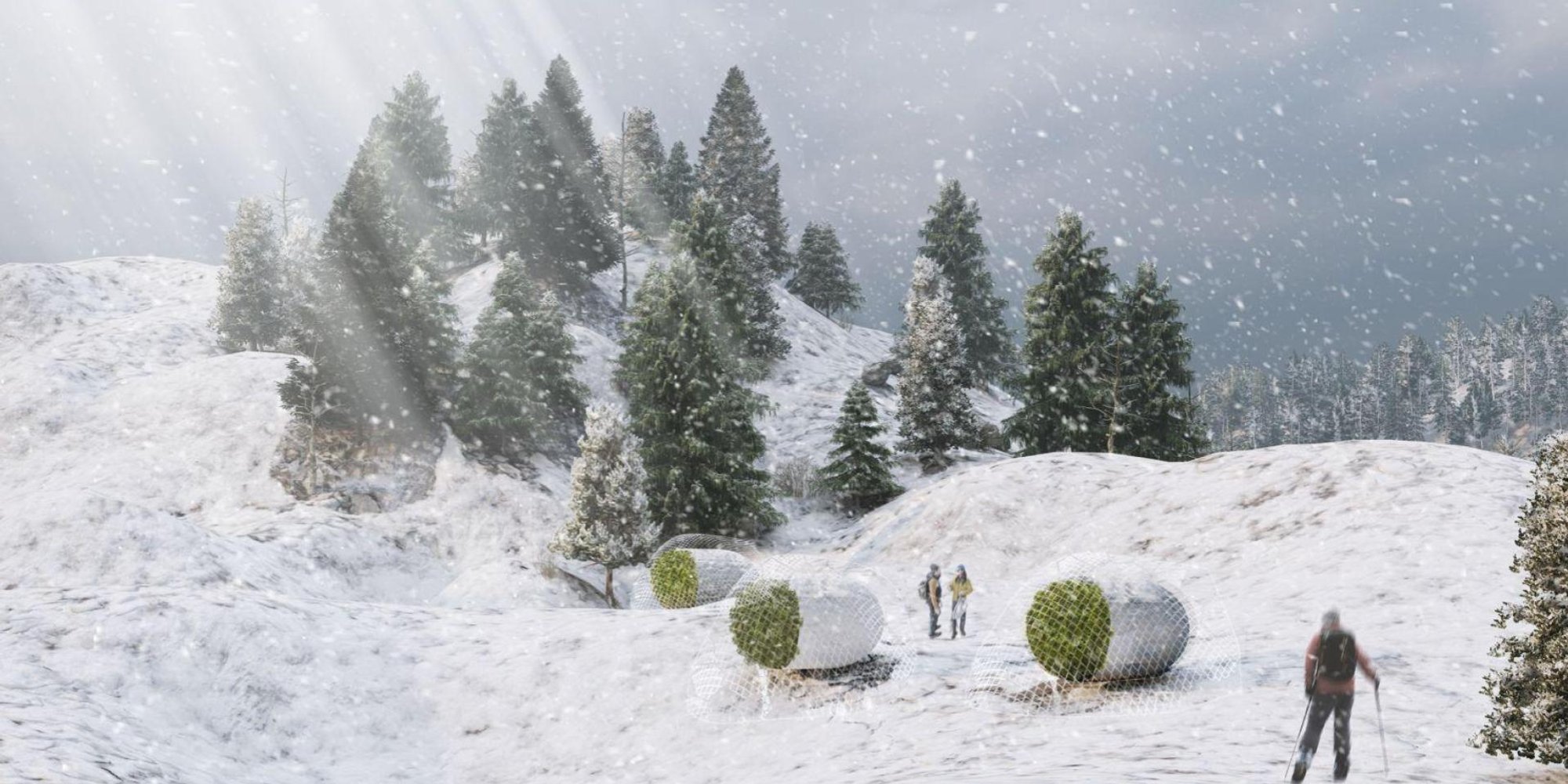 Nomadic pods: Designers propose micro-housing at anywhere on globe to resolve space crises.