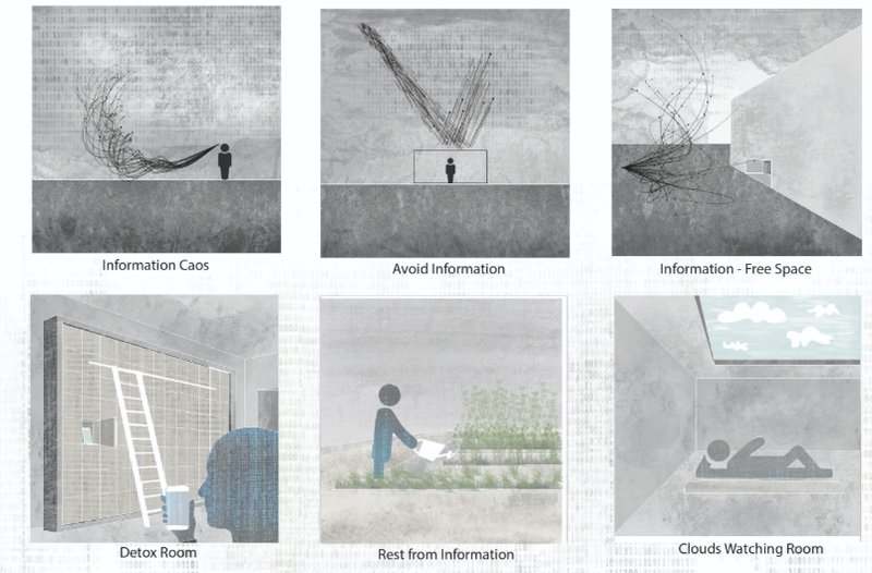A visual transition from data overload to architectural stillness, reflecting the journey toward digital detox.